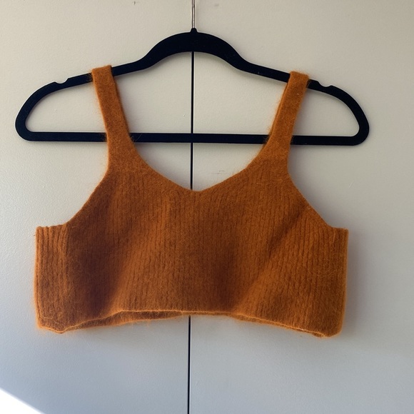 Fuzzy Yellow Crop Top - Picture 3 of 3